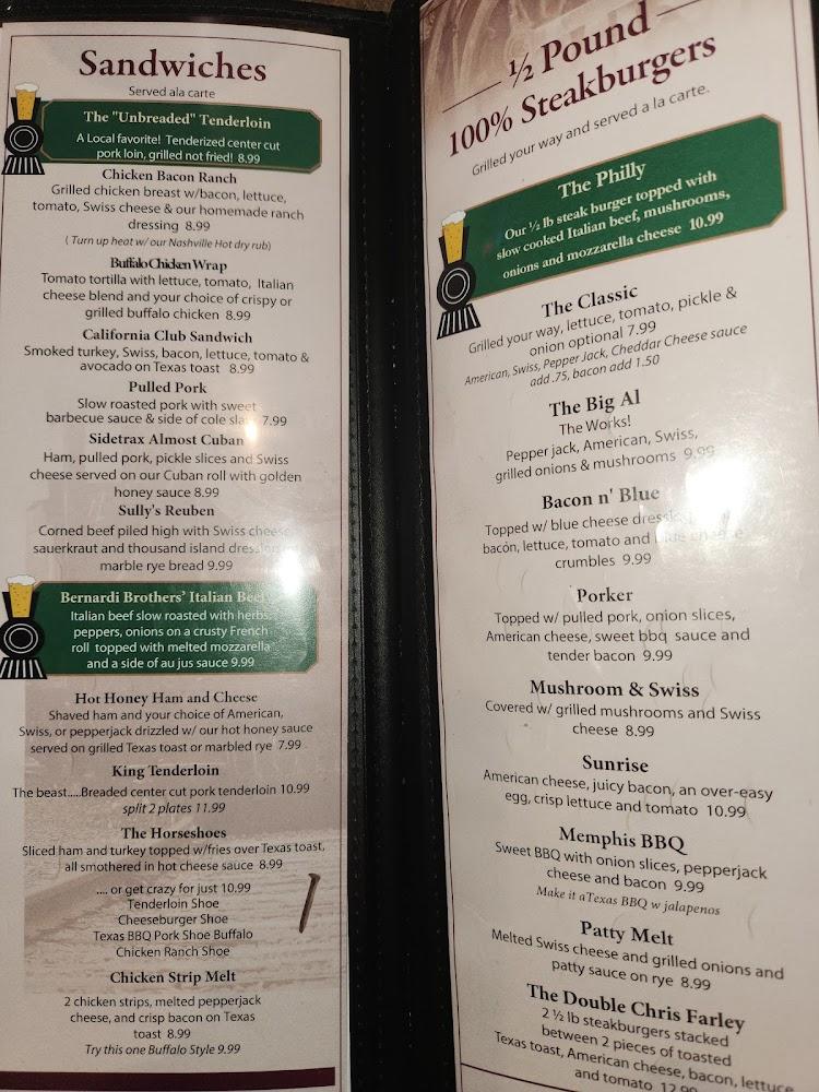 The Trax Northside Grill Menu image 4